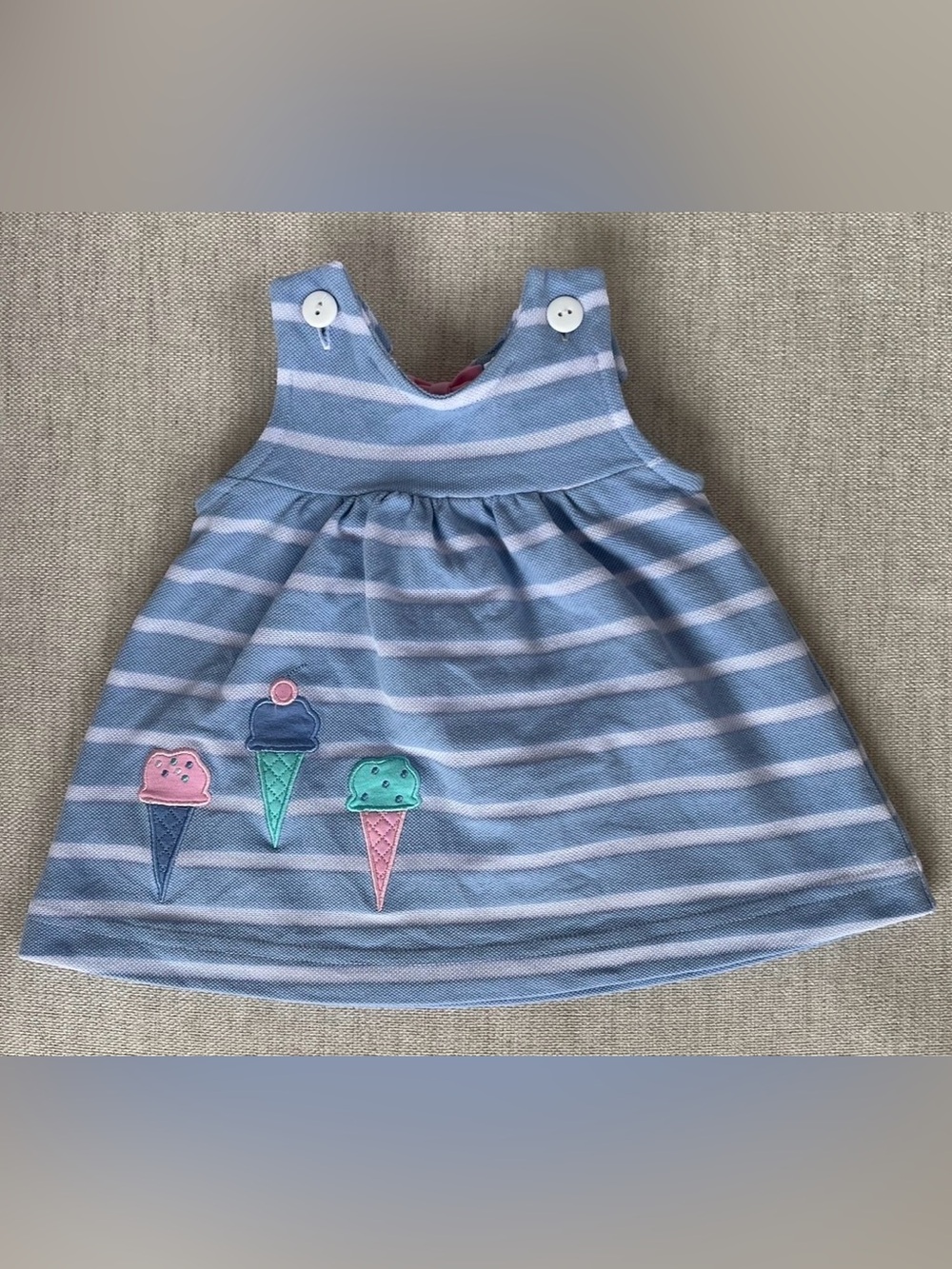 Florence Eiseman - Blue and White Striped Ice Cream Dress
